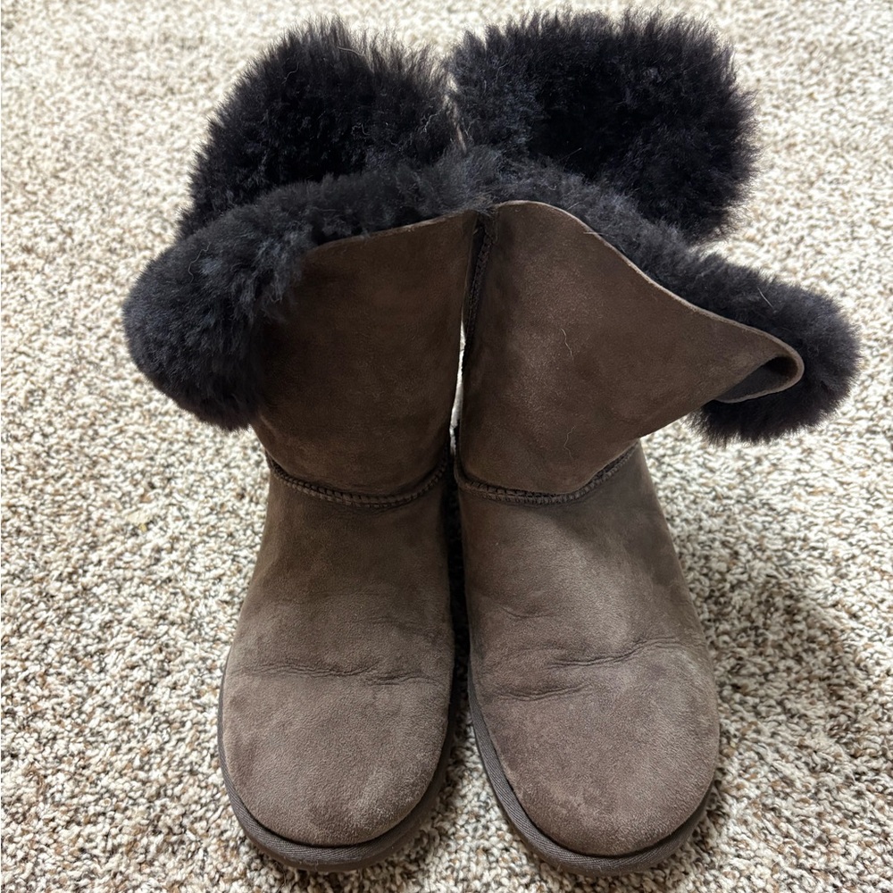 Ugg Dark Brown Bailey Button Boots - image 1